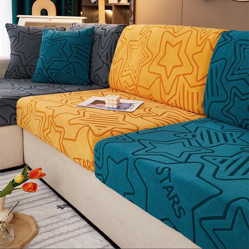 Buy Jacquard Sofa Cushion Cover Thick Elastic For Living Room Armchair