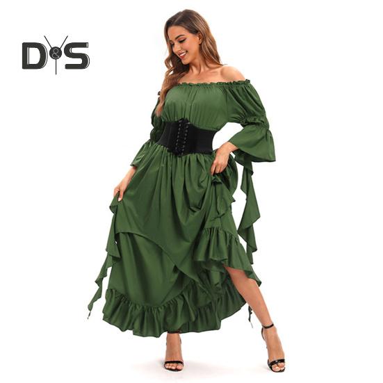 Cheap Halloween Dress Vintage Renaissance Medieval Victorian Pirate