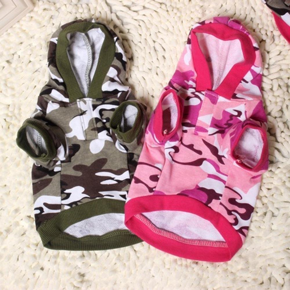Buy Small Pet Camouflage Hoodie Winter Warm Sweatshirt Tshirt Cotton