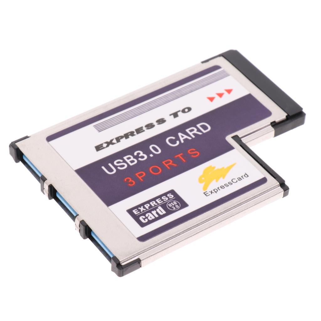Buy 3Ports USB 3.0 34mm High Speed Express Card Adapter for Notebook Laptop at affordable prices