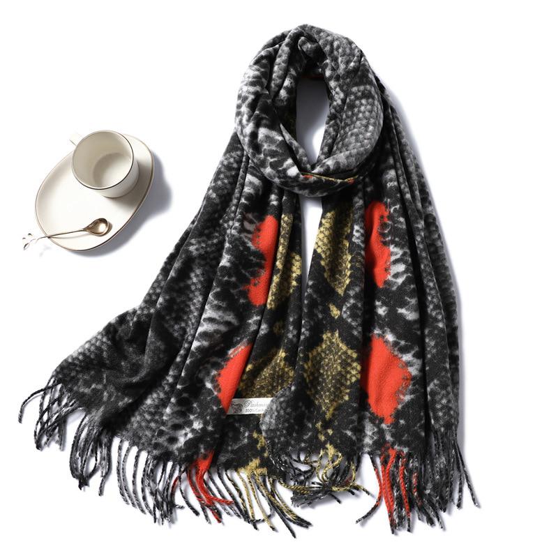 Buy Designer Winter Scarf for Women Cashmere Scarves Fashion Snakeskin