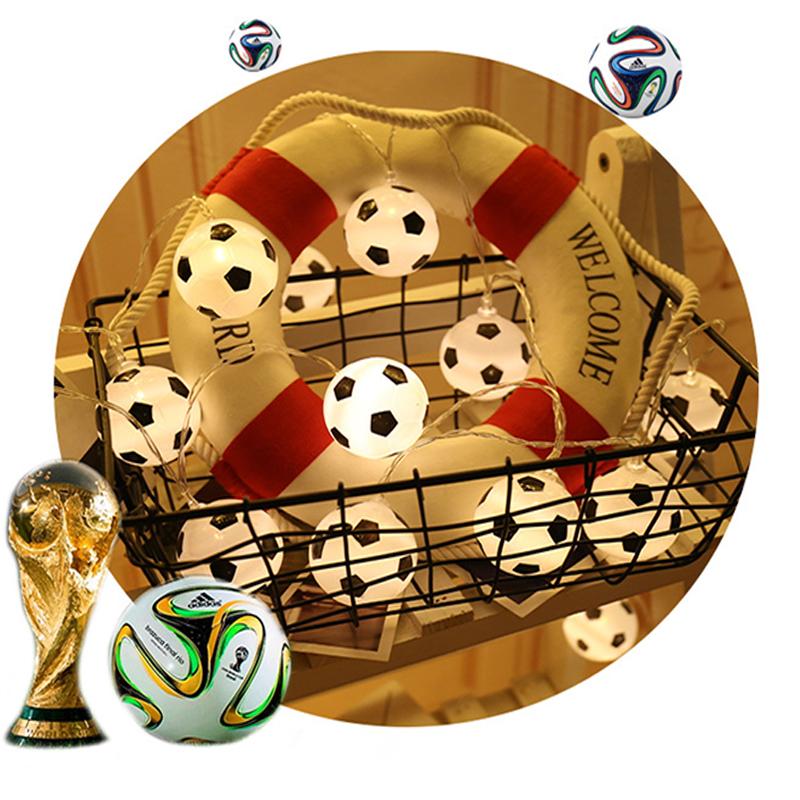直送商品 Wabjtam Soccer Balls String Lights 10 Led Football Garland Bedroom