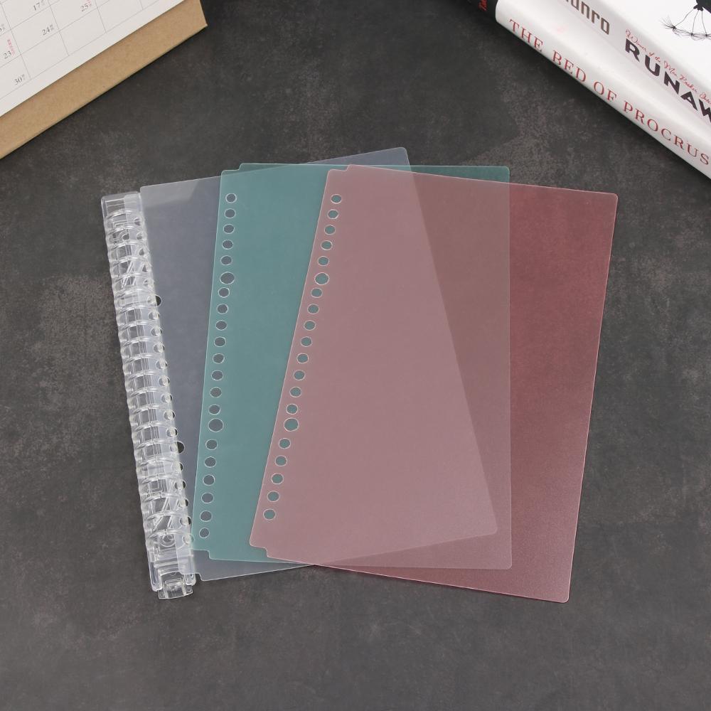 Buy File Folder Clear 20/26Hole Ring Binder Notepad Notebook Paging