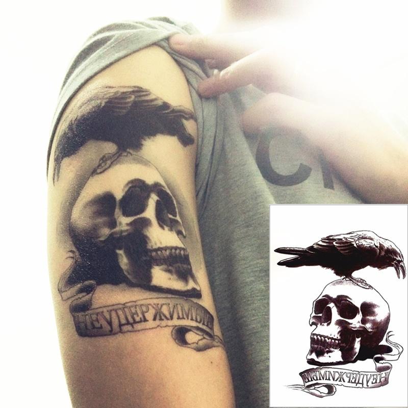 Raven Crow Skull Temporäre Tattoo Körper Kunst Ärmel Arm Flash Tattoo Aufkleber Wasserdicht Tatto Henna Günstig Kaufen — Preis, Kostenloser Versand, Echte Bewertungen Mit Fotos — Joom 800_x_800_jpg