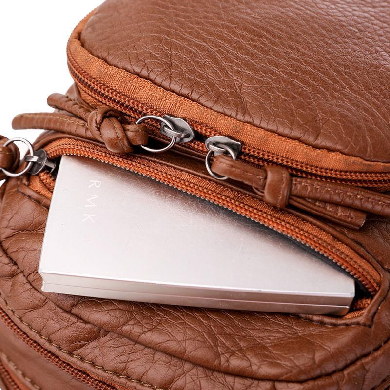 Buy 2021 New Shoulder Bag Women's Crossbody Soft Leather Retro Easy