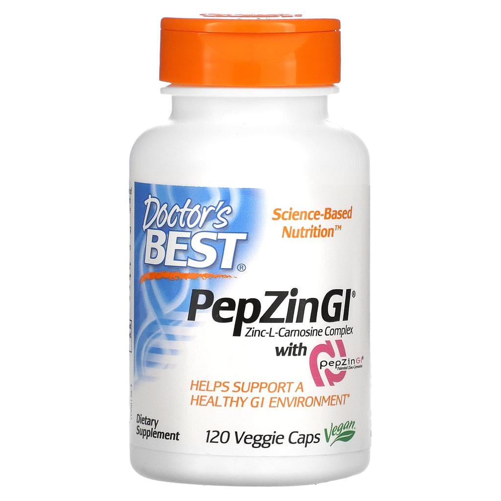 Buy Doctor's Best, PepZin GI, ZincLCarnosine Complex, 120 Veggie Caps