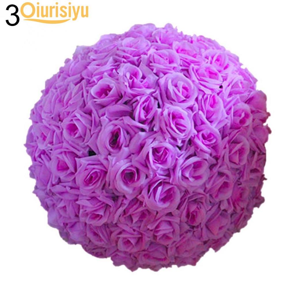 Buy 8 Inch Wedding Rose Silk Flower Ball Hanging Decoration Centerpiece