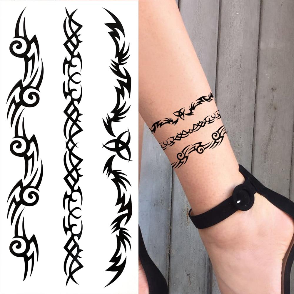 Black Totem Cross Temporary Tattoos For Women Girls Realistic Butterfly Feather Vine Fake Tattoo Unique Bracelet Tatoos Sticker Acquista In Modo Economico — Spedizione Gratuita, Recensioni Reali Con Foto — Joom 1000_x_1000_jpg