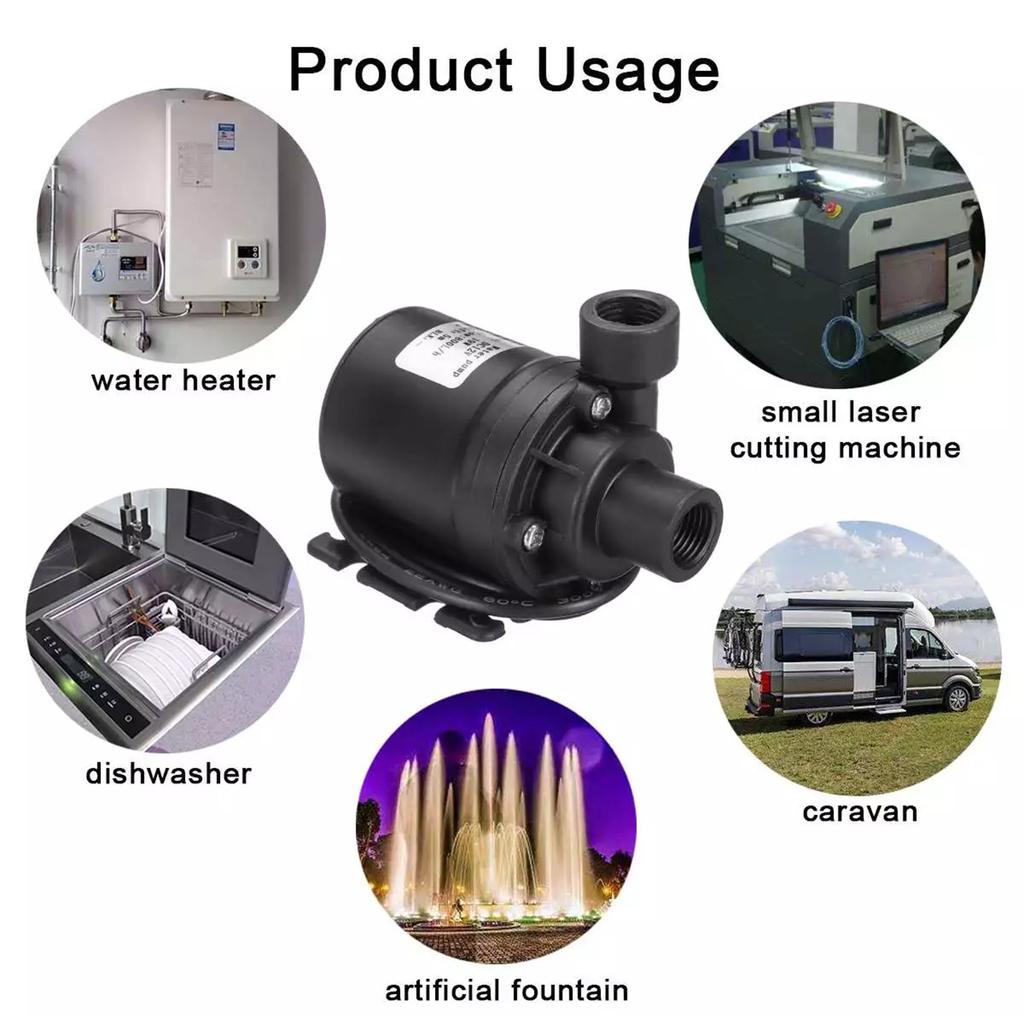 Cheap Water Pump 800L/H Mini Dc 12V / 24V 19W Waterproof Household