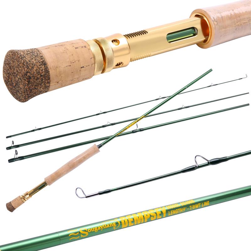 Buy Sougayilang Fly Fishing Rod 4 Piece Lightweight Ultra Portable Cork Handle Fly Fishing Pole