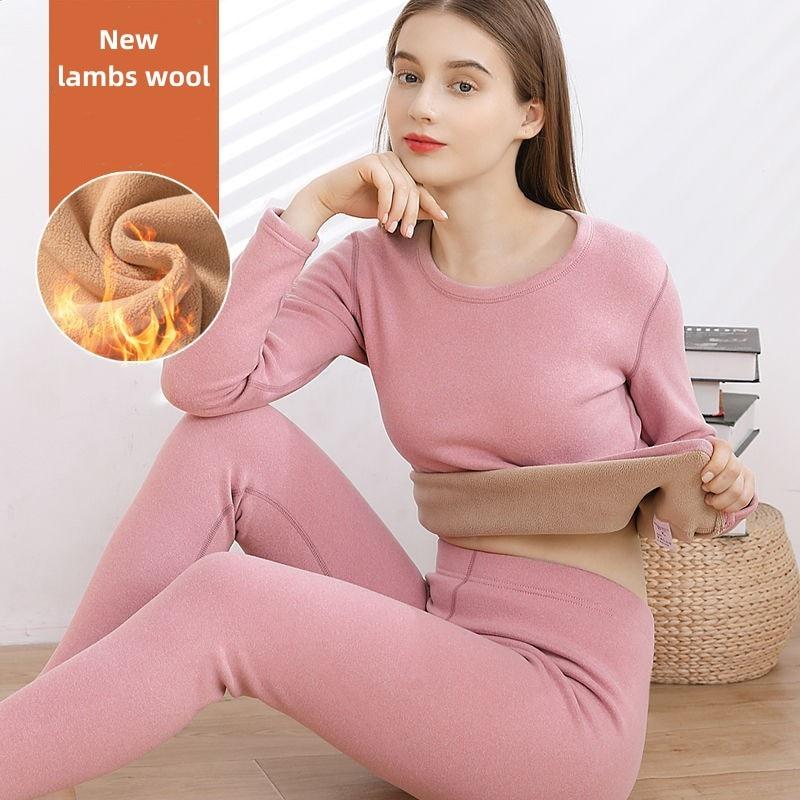 Buy Thermal Underwear For Women Winter Warm Thicken Lamb Fleece High