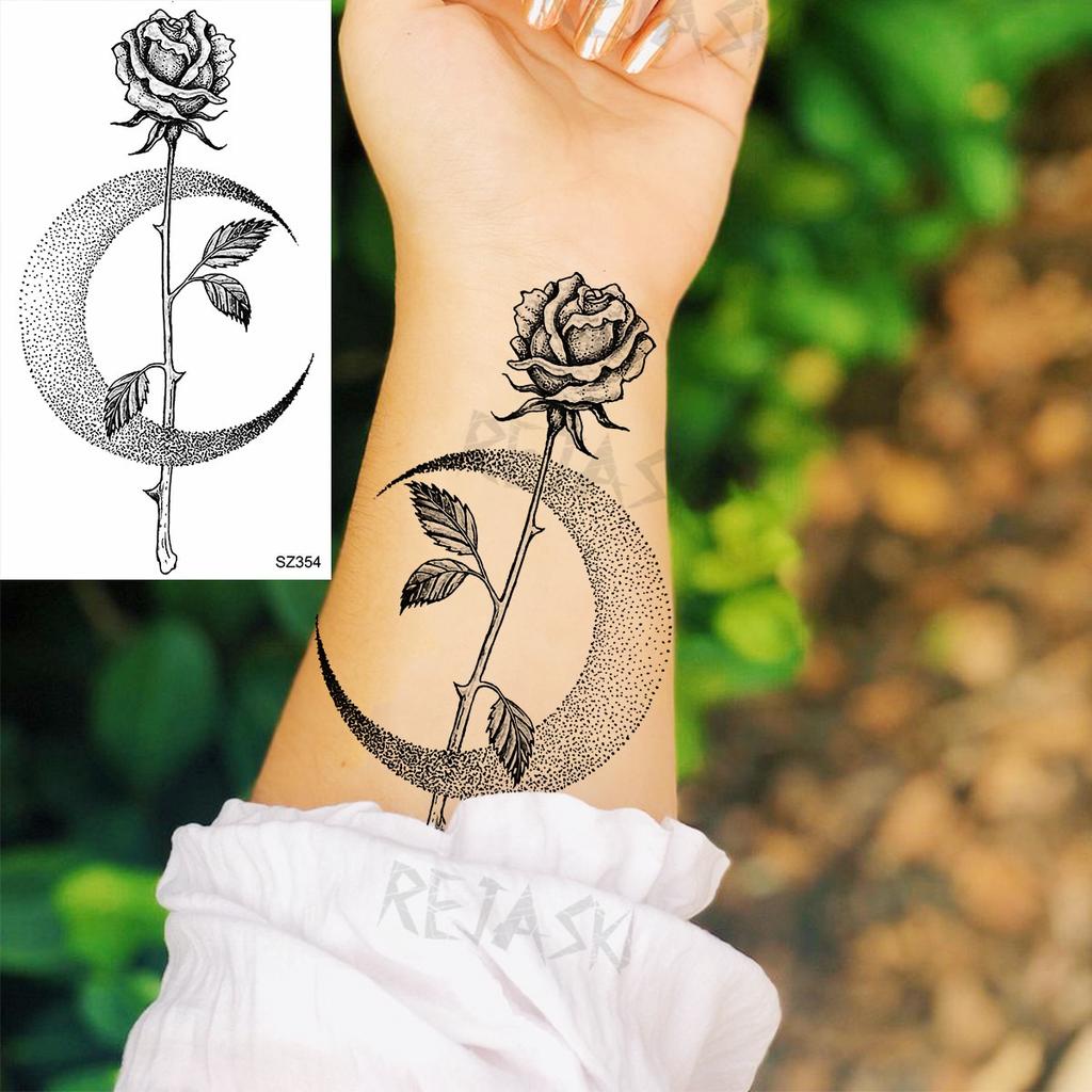 Compre Realistic Black Daisy Lily Temporary Tattoos For Women Adult Lavender Florals Fake Tattoo Wrist Body Art Washable Tatoo Sticker Barato — Frete Grátis, Avaliações Reais Com Fotos — Joom 1024_x_1024_jpg