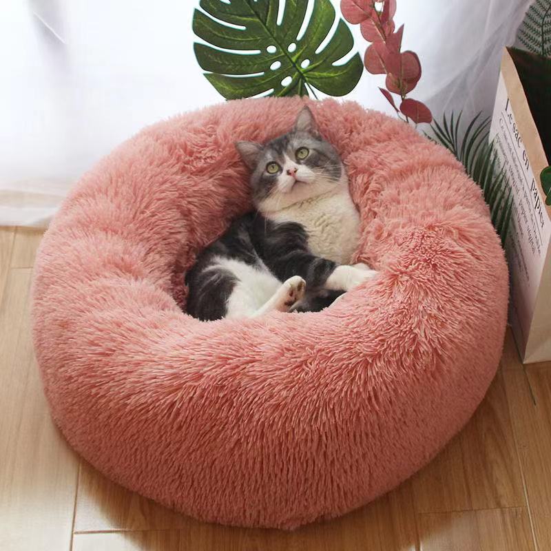 Buy Dog Bed Mat Round Plush Cat Bed Soft Warm Pets Nest Kennel Small