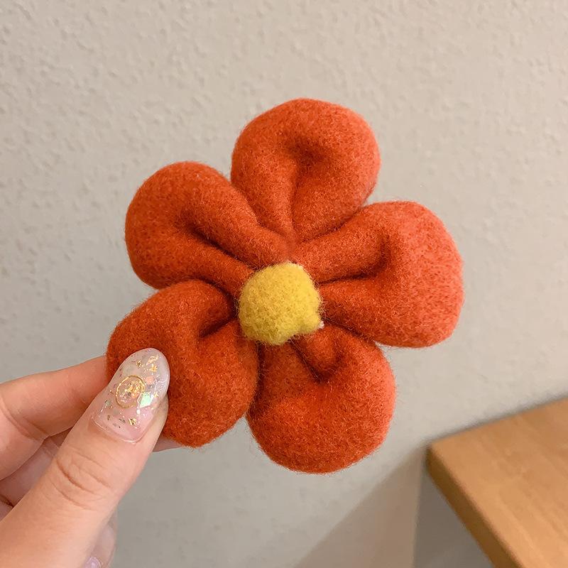 Buy 1 Pcs Hair Ring Plush Flower Hair Clip Hair Tie Ponytail Holder