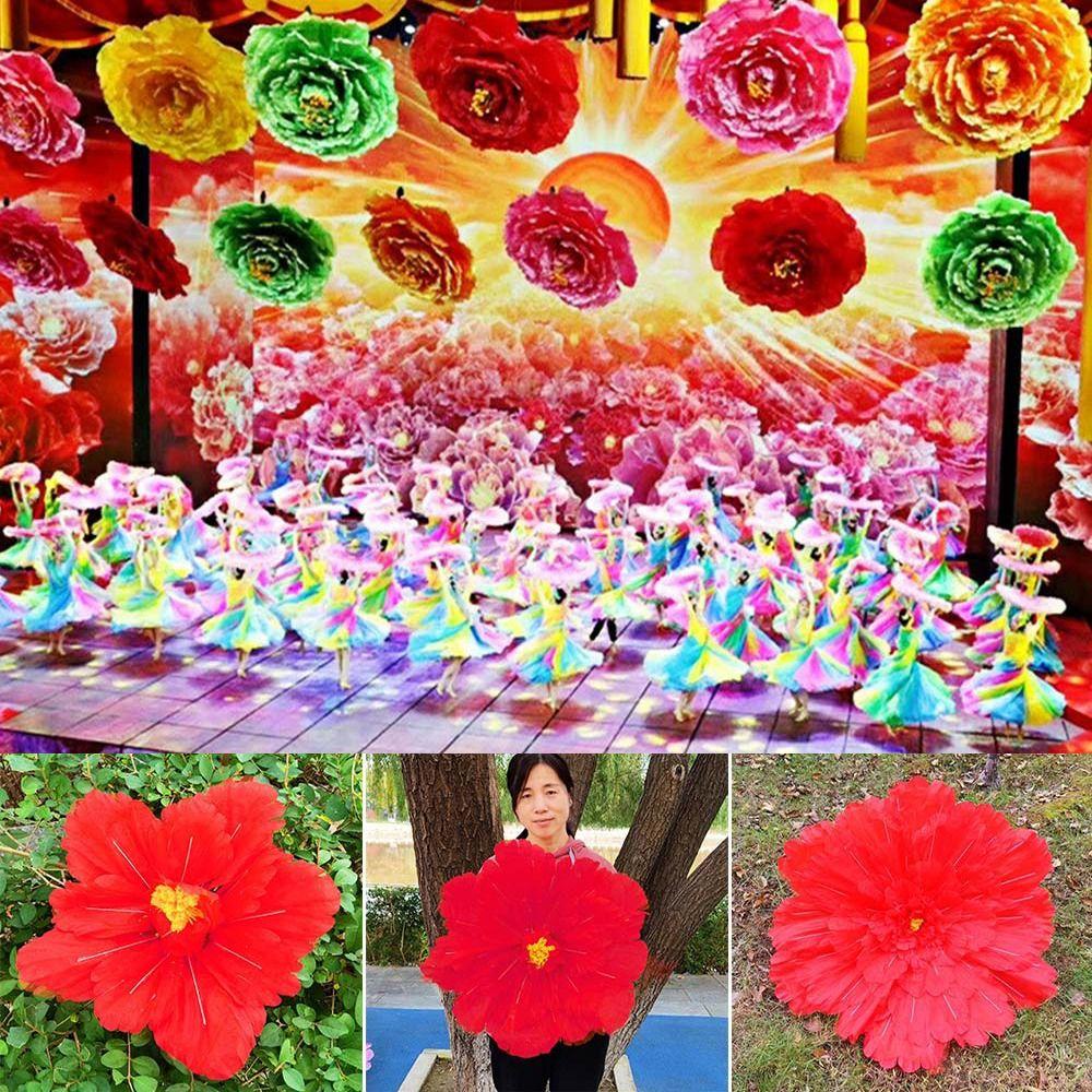 Hand Flower Dance Props The Simulation Flower 30/40/50cm Peony