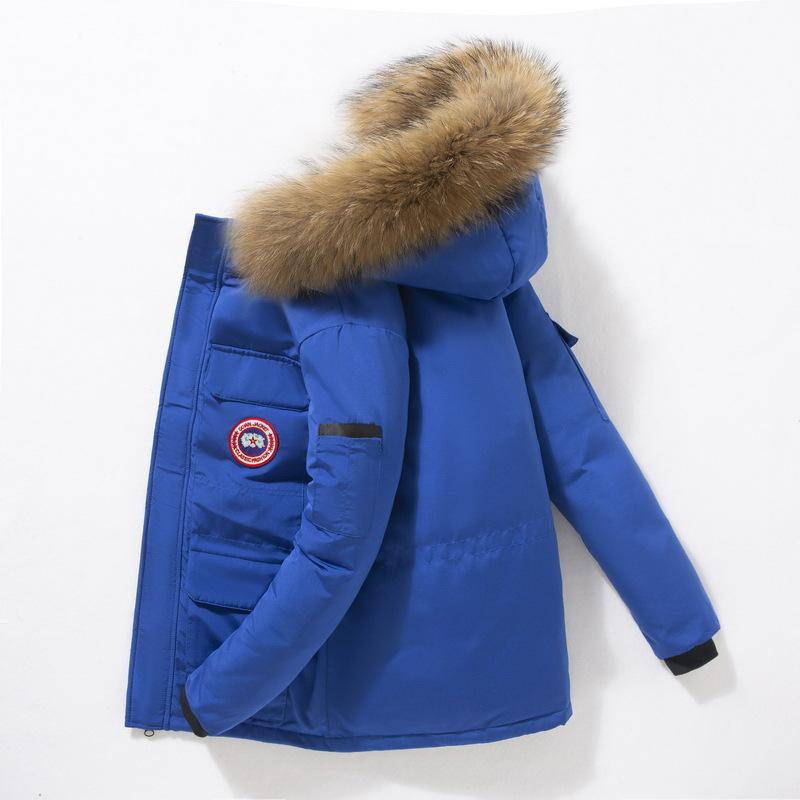 Buy Down Jacket Hooded Men and Women Couples Big Goose Down Jacket