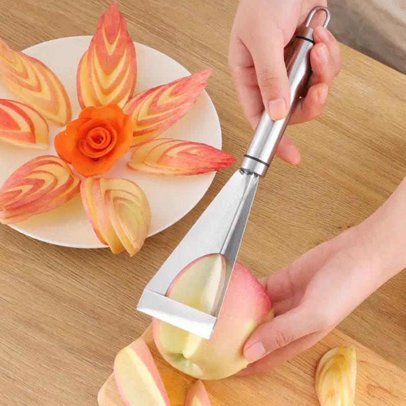 Buy Stainless Steel Triangle Fruit Carving Knife Fruit Platter Artifact Triangle Vegetable Knife