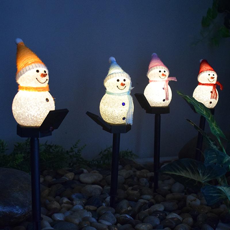 Cheap Solar waterproof LED outdoor floor lights Santa Claus snowman