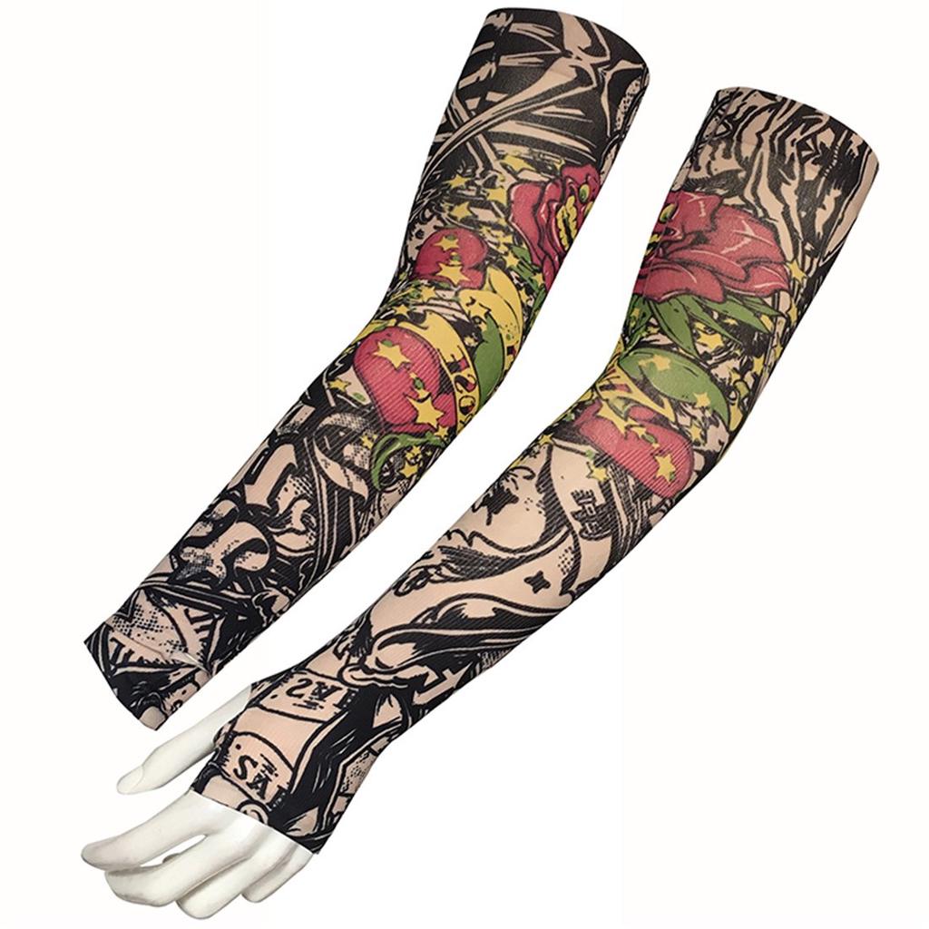 Shina Tatouage Manches Faux Tatouages Bras Sunproof Arts Manches Moitie Doigt Uv Faire Des Achats En Ligne A Bas Prix Sur Joom