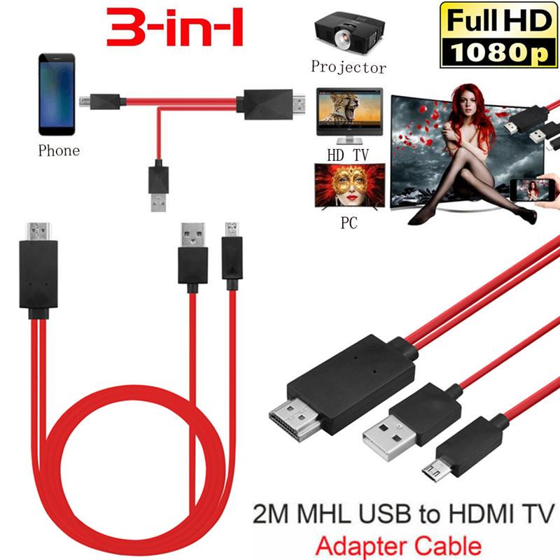 Hdmi To Usb Port Buy 2m Mhl Micro Usb To Hdmi 1080p Hd