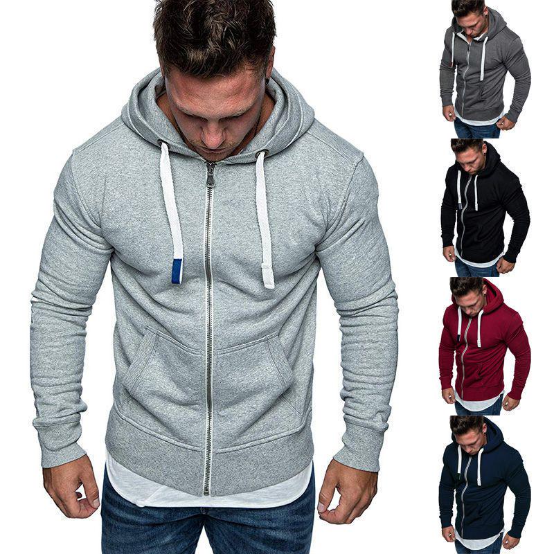 Buy 3XL Winter Mens Sweatshirts Zipper Up Decoration Male Warm Hoodies
