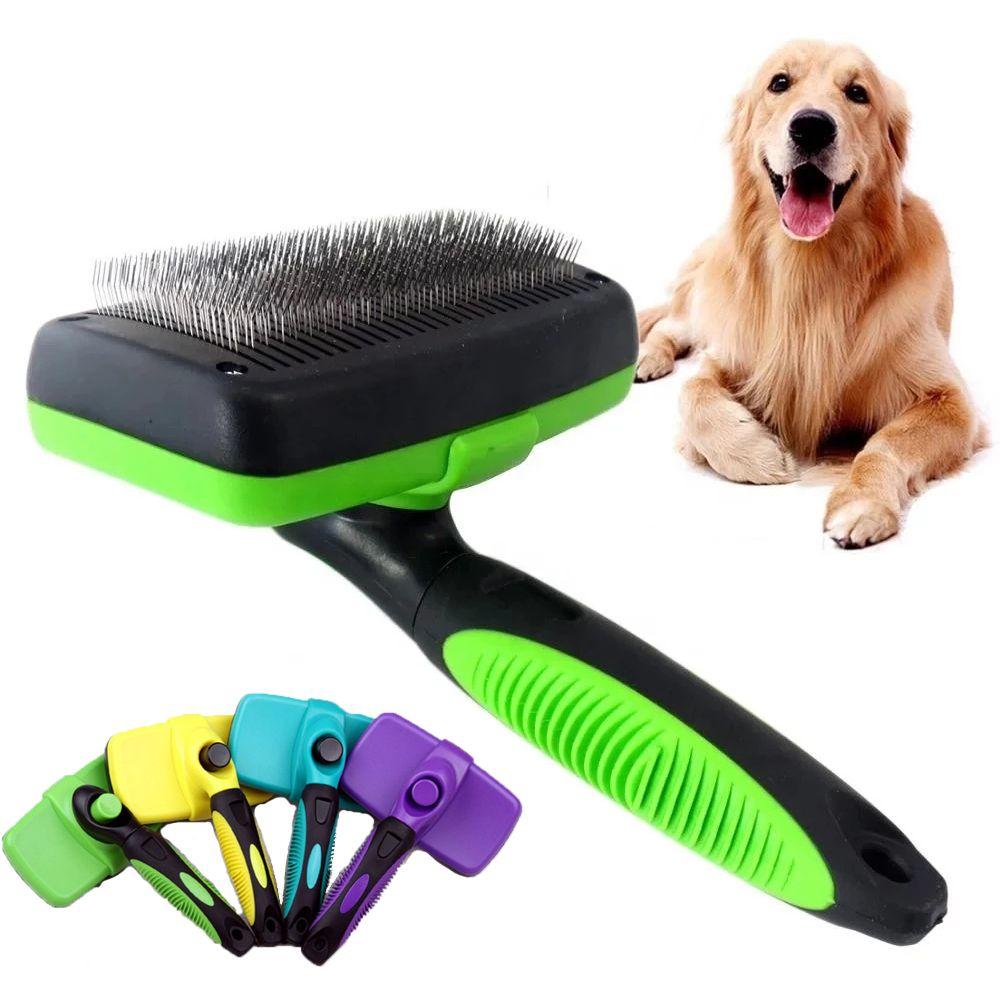 Buy Comfortable Removal Small Large Shedding Tool Dog Brush Self Clean