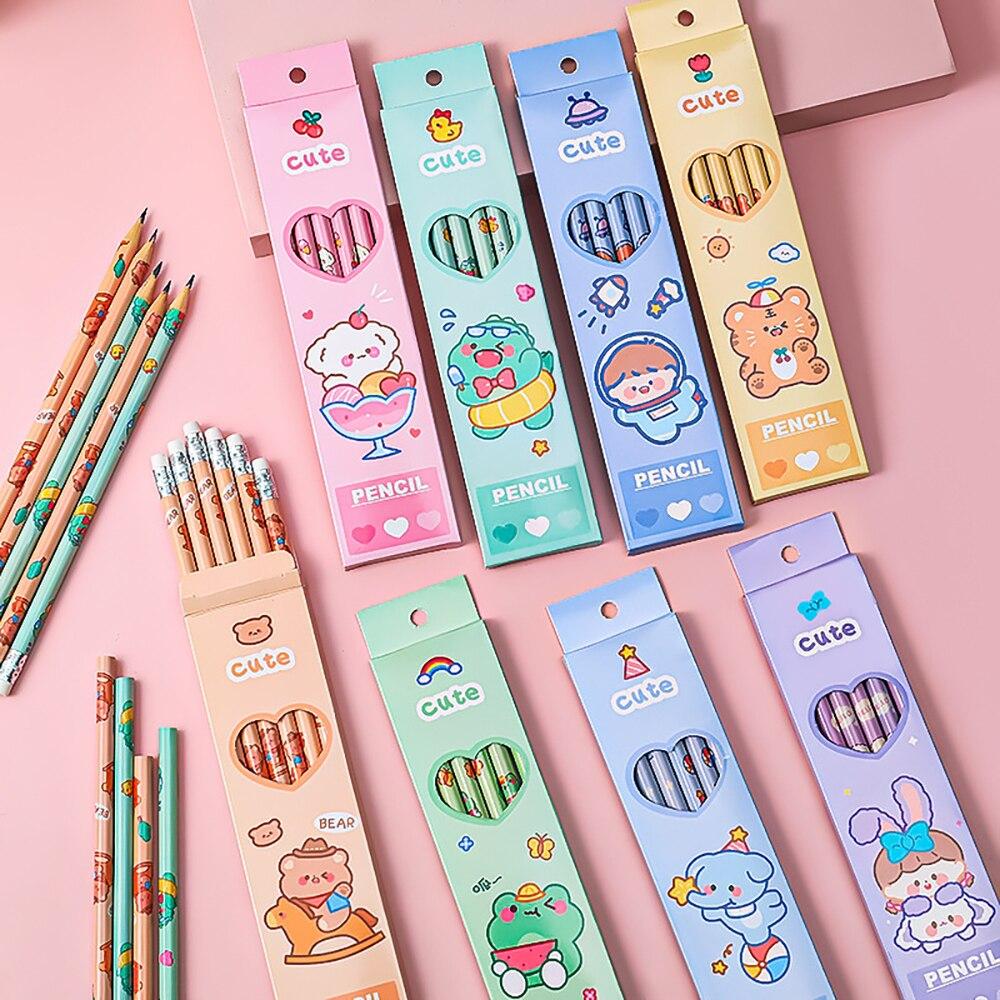 Acheter 6Pcs / Set Mignon Kawaii Cartoon HB Crayon Sketch Items Dessin