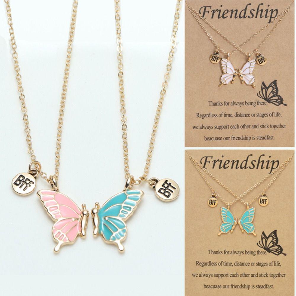 Cheap For Friends Birthday Gift Best Friend Necklace Butterfly Shaped