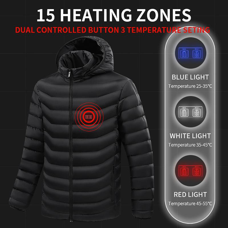 Buy Unisex Electric Heated Jacket Warm Up Heat Pad Cloth Body Warmer