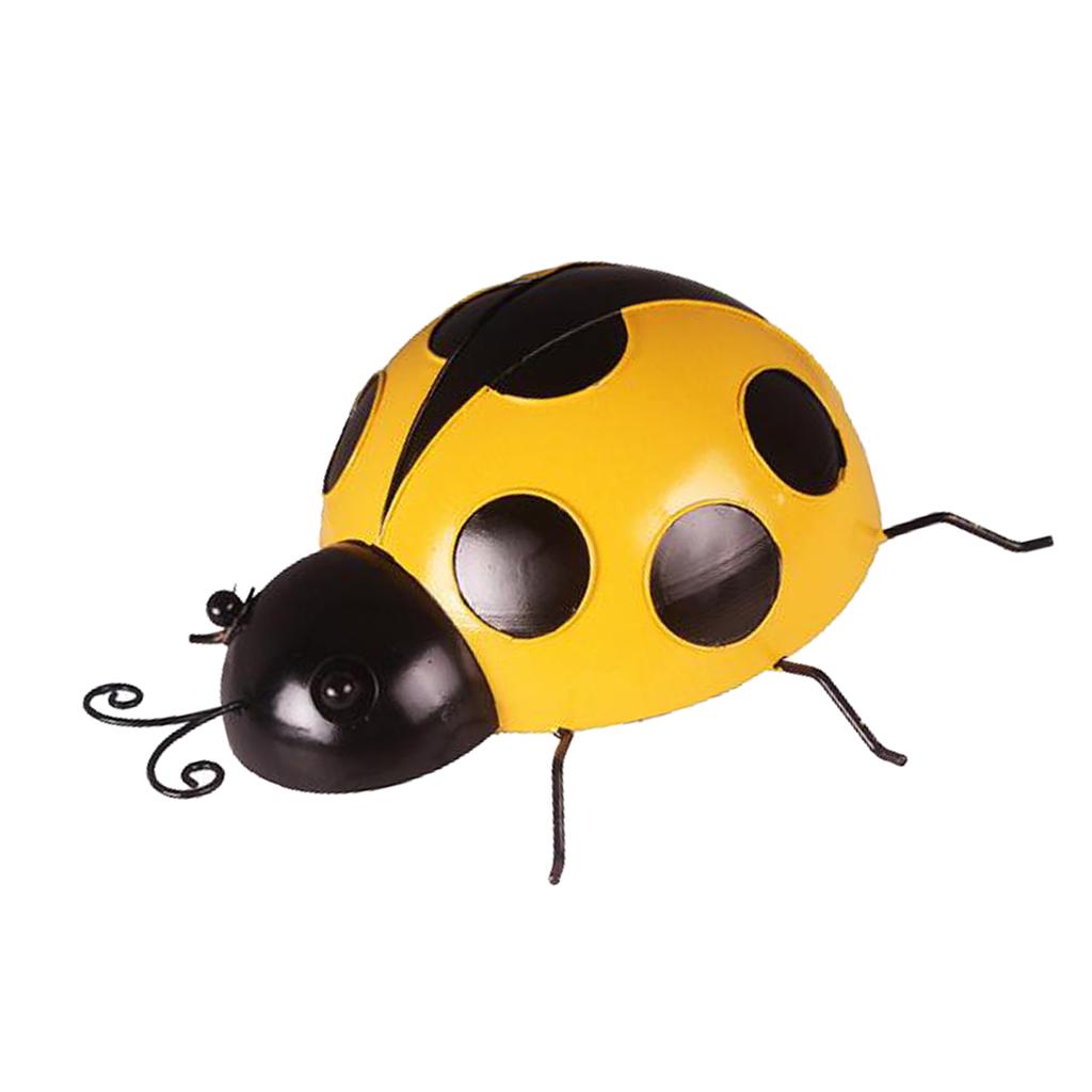 Buy Mini Metal Ladybug Fence Hanger Wall Hanging Outdoor Garden Decor