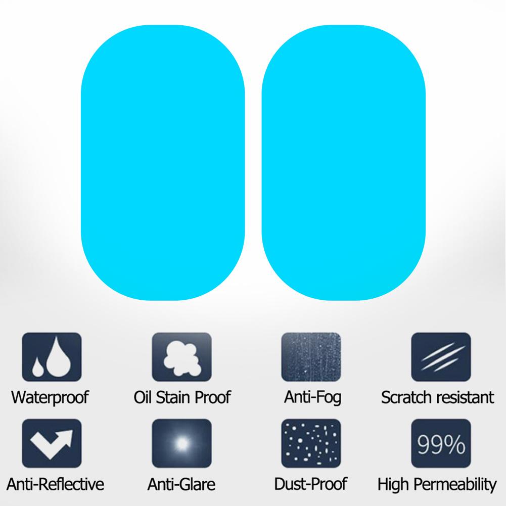 Buy 2x Car Side Mirror Anti Fog Films Anti Glare Waterproof Stickers with Tools at affordable
