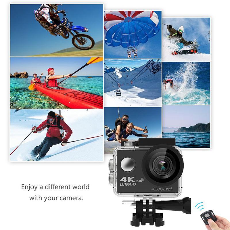 Buy 4K Action Camera,AiboostPro Ultra HD 4K/30fps 16MP WiFi Waterproof