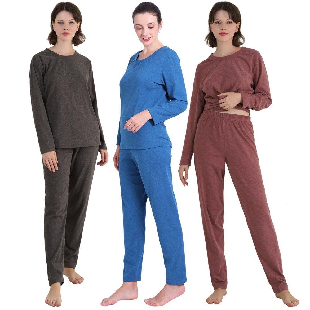 Buy Women Thermal Underwear Set Lightweight Fleece Thermals Oneck
