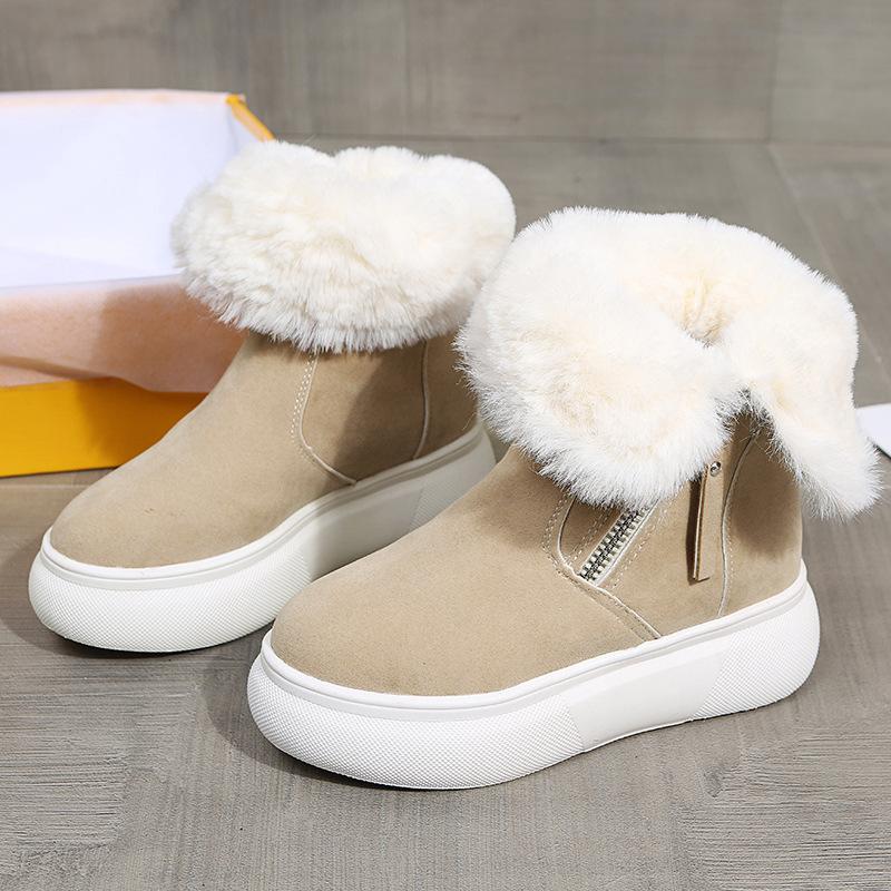 Cheap Short Booted Women 2023 Winter Matsuke Thick Sole Round Head