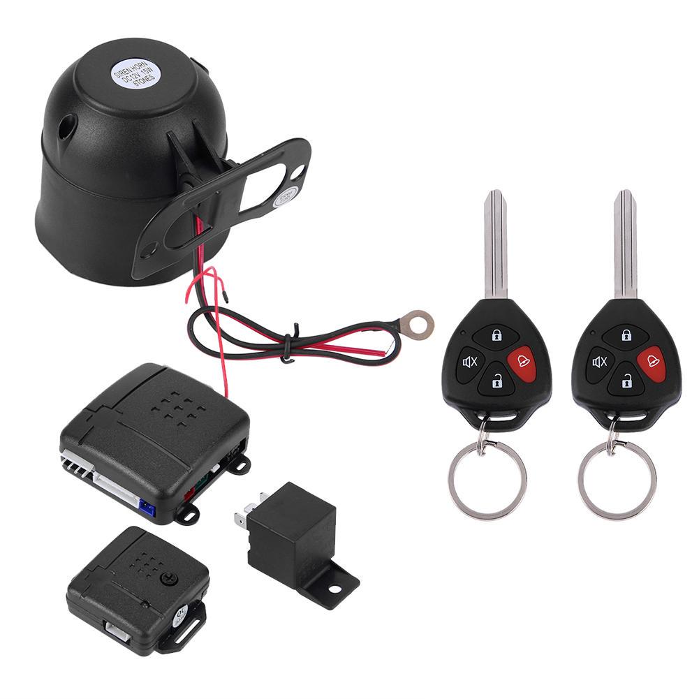 Car Auto Burglar Alarm Keyless Entry Security System W/ 2 Remote