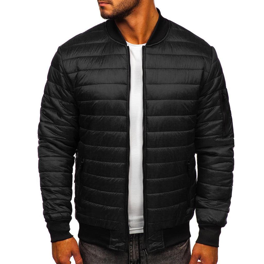 Cheap Men's Autumn Winter Zipper Pocket Cotton Warm Down Jacket