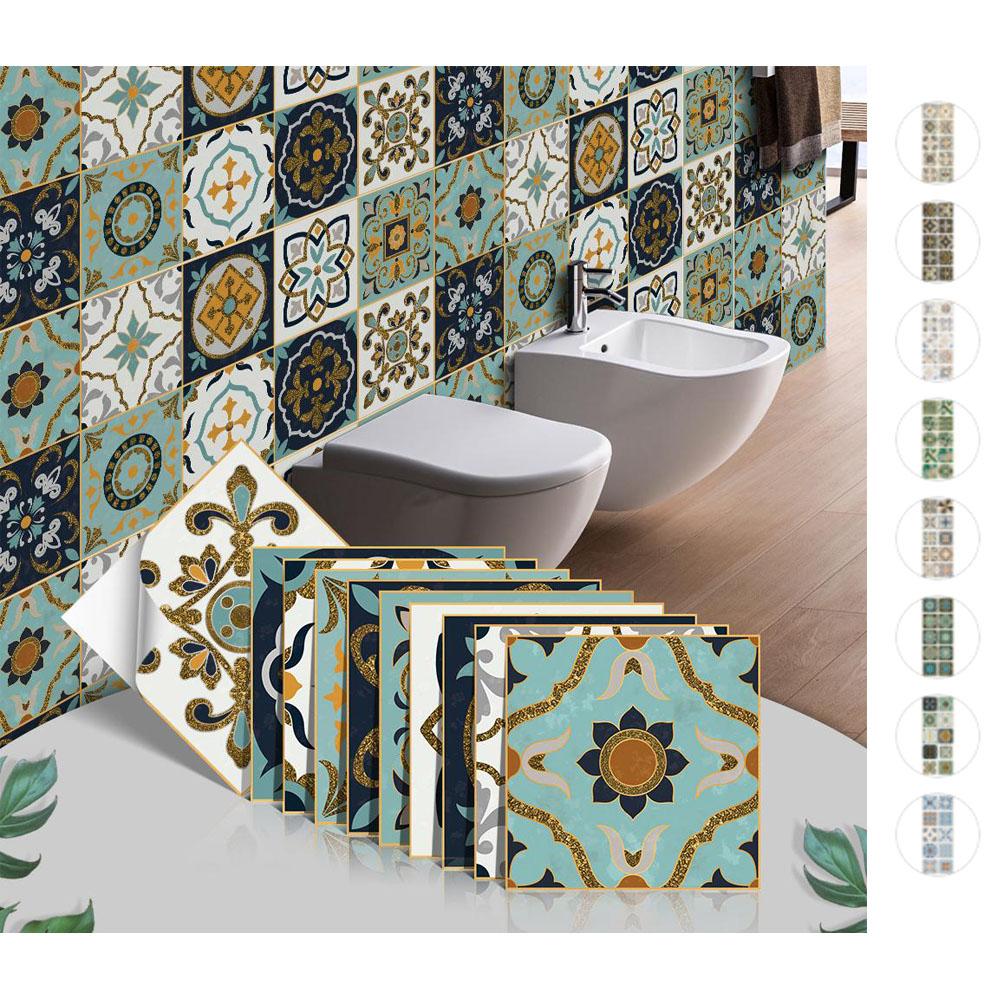 Buy 10sheet Kitchen Adhesive Wall Tiles Sticker Floor Bathroom