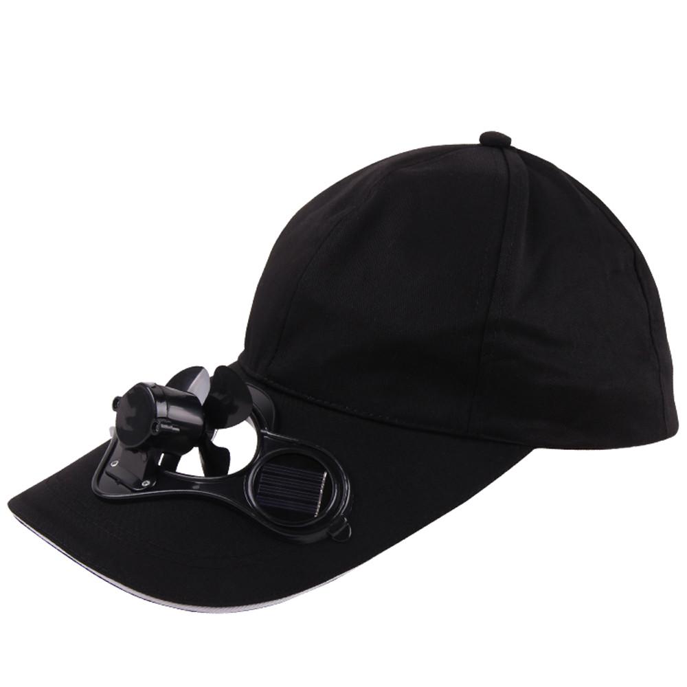 Buy Camping Hiking Peaked Cap with Solar Powered Fan Baseball Hat