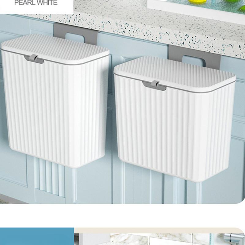 Cheap Kitchen Trash Can Wall Mounted 7/9L Trash Bin Household Door Hanging Garbage Cans