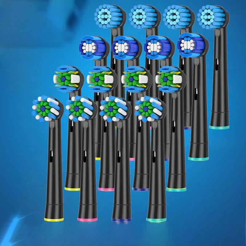 Cheap 4Pcs/Set 3D Toothbrush Head for Oral b Toothbrush Heads Universal Replacement Head for