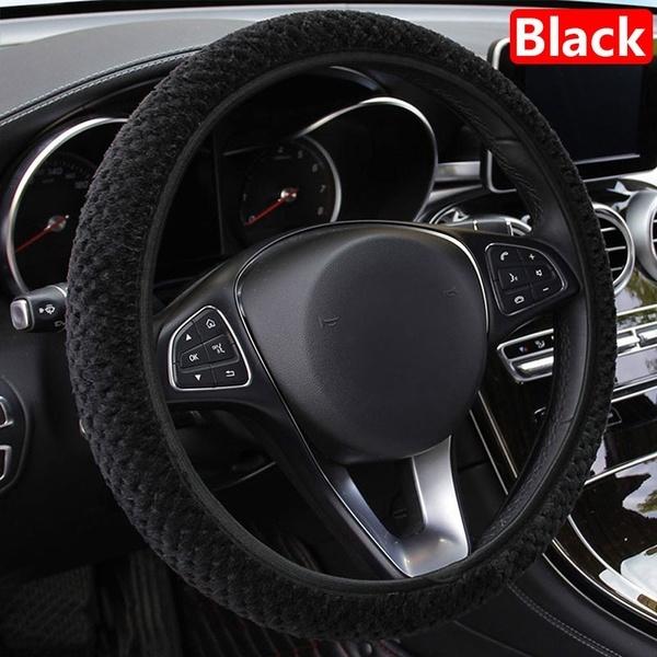 Cheap Car Steering Wheels Cover Hub Pearl Velvet Winter Car Universal