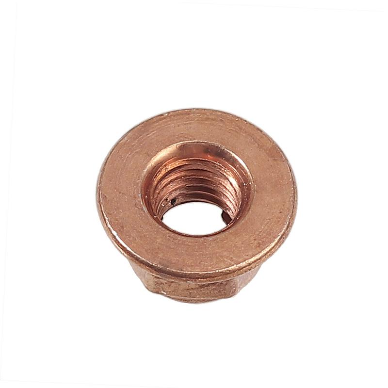 Buy 50x M8 Copper Flashed 8 Mm Exhaust Manifold Nut Nuts High