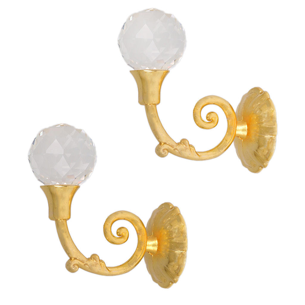 Buy 1 Pair Crystal Ball Hanging Holder Curtain Hanger Hook Tassel at affordable prices — free
