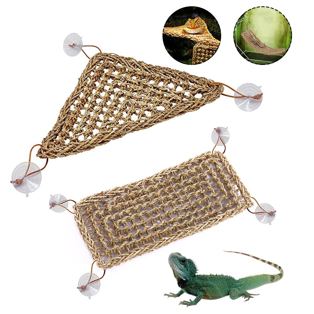 Buy Reptile Lizard Hammock Hamster Reptile Grass Mat Pet Bed at