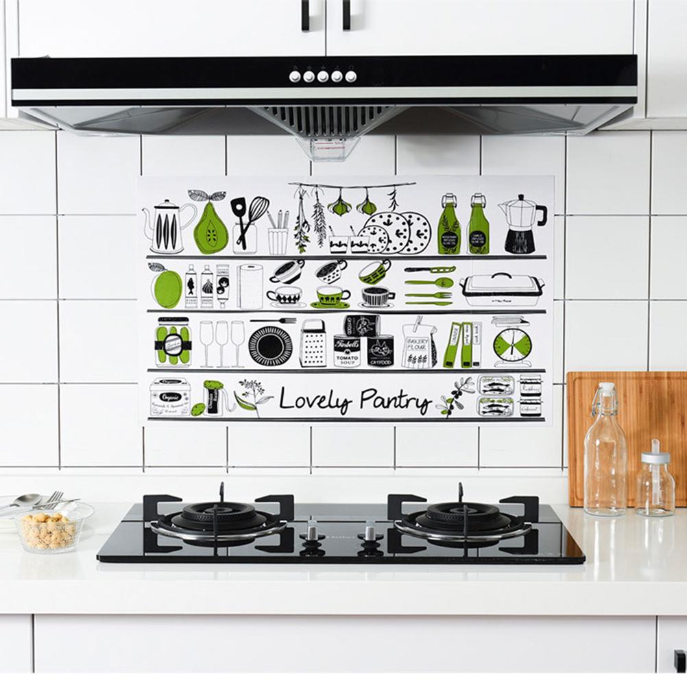 Heat Resisting Selfadhesive Paper Kitchen Sticker Leakproof Oilproof Kitchen Supplies Wall
