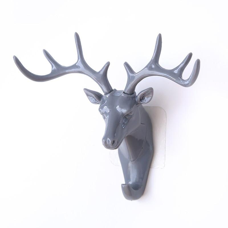 Buy Wall Hanging Hook Vintage Deer Head Antlers for Hanging Clothes Hat
