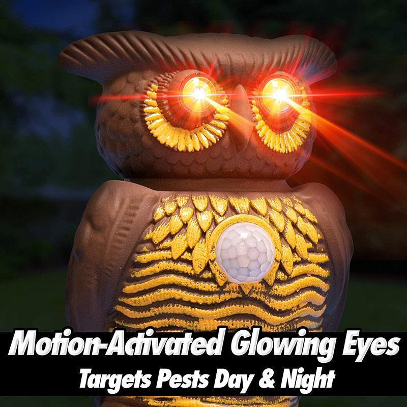 Owl Alarm Flashing Sound Critter Repellent Ultrasonic Owl Alert Bird