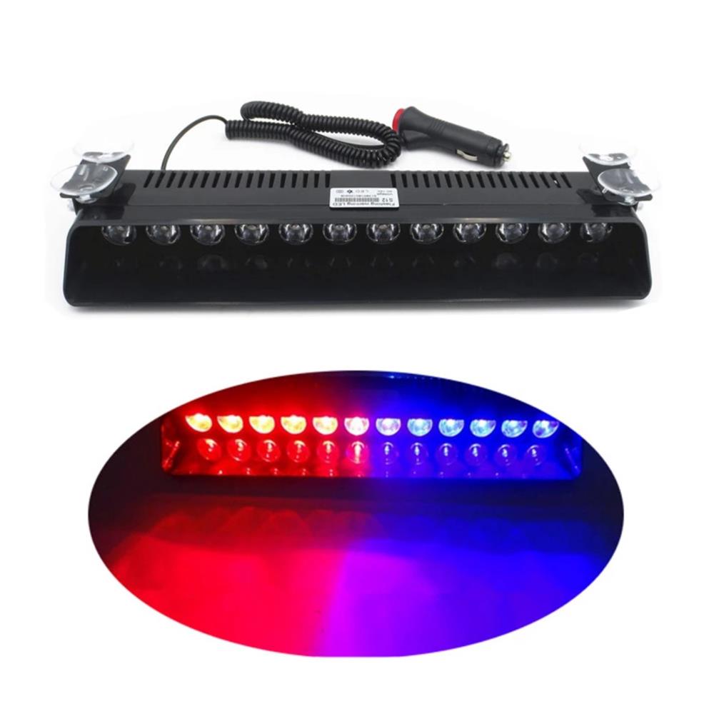 Cheap Night knight 12 LED Police Strobe Lights Emergency Suction Cup