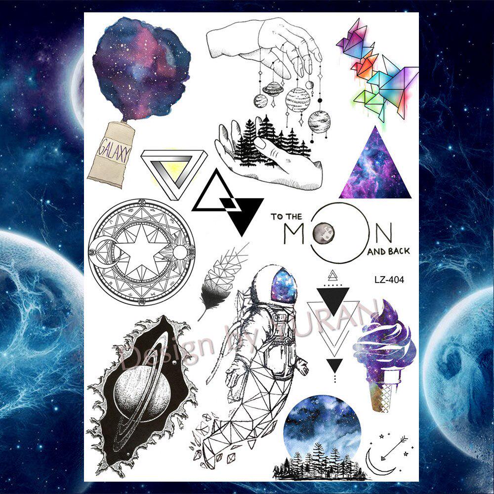 Cheap 1PC 3D Watercolor Flower Women Arm Fake Tattoos Temporary Chest