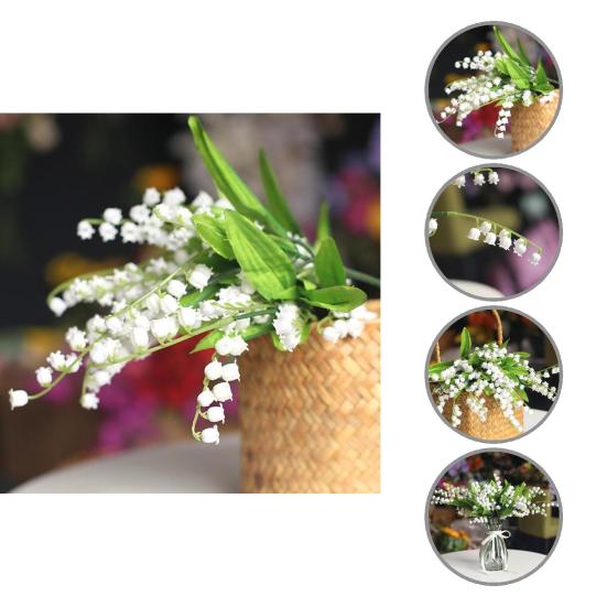 No Watering Delicate Useful Vibrant Valley Lily Faux Silk Flower Decor